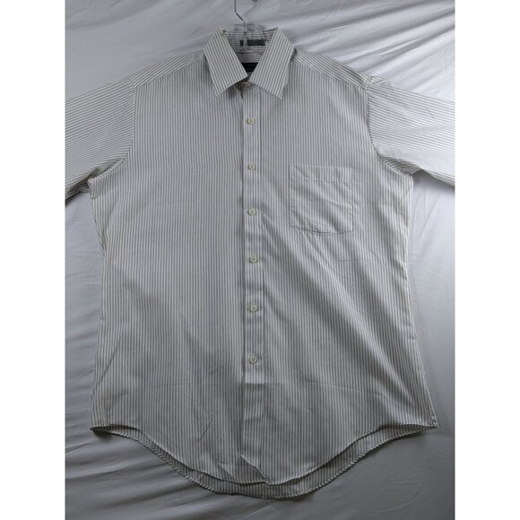 Vintage Sears Men’s Store Striped Dress Shirt 16-34/35 Long Sleeve Perma-Prest - Picture 1 of 14